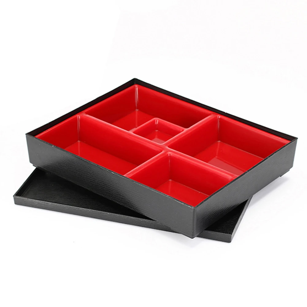 

Lunch Box Safe Rice 5-section Durable School Food Containers Office Bento Box Sushi Catering Picnic Portable ABS Japanese Style