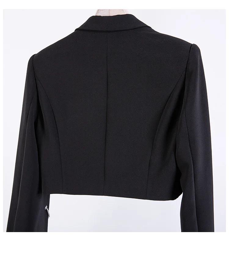 High Street Boutique женские короткие блейзеры роскошные бриллианты куртки с кисточками дизайнерские открытые рукава индивидуальные женские костюмы для вечеринки