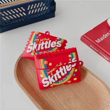 

For Airpods Case,Skittles Candy Case For Airpods 1/2 Case Soft Silicone Earphone Headphone Cover For Airpods PrO Case