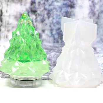 

DIY Christmas Tree Lamp Silicone Mold For Uv Resin DIY Clay Epoxy Resin Molds For Jewelry Christmas Decoration