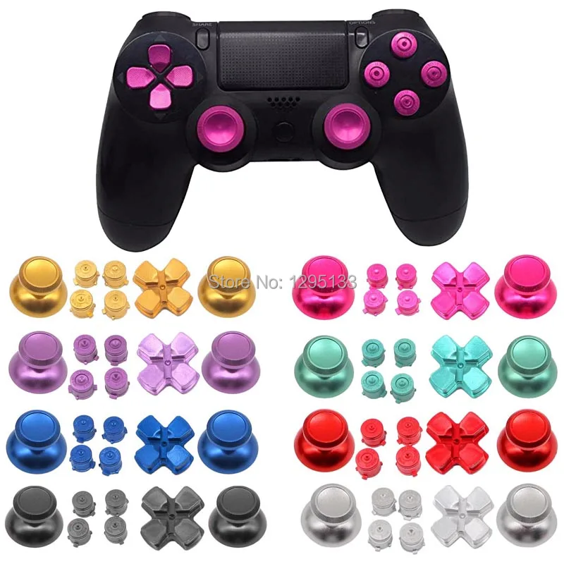 

Wholesale Aluminum Metal Thumbsticks Joystick Grip Analog stick For Playstation 4 PS4 Pro Slim Controller Repair Accessories