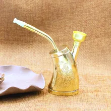 Модные прозрачные стеклянные трубы портативные креативные курительные трубы водяная табачная трубка-кальян популярный наргиле сигаретный держатель