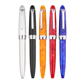 

Fashion Hot Lorelei 0.38mm 0.5mm Fountain Pen Silver Clip Iraurita Nib Ink Pens with Box Office School Suppllies Stationery
