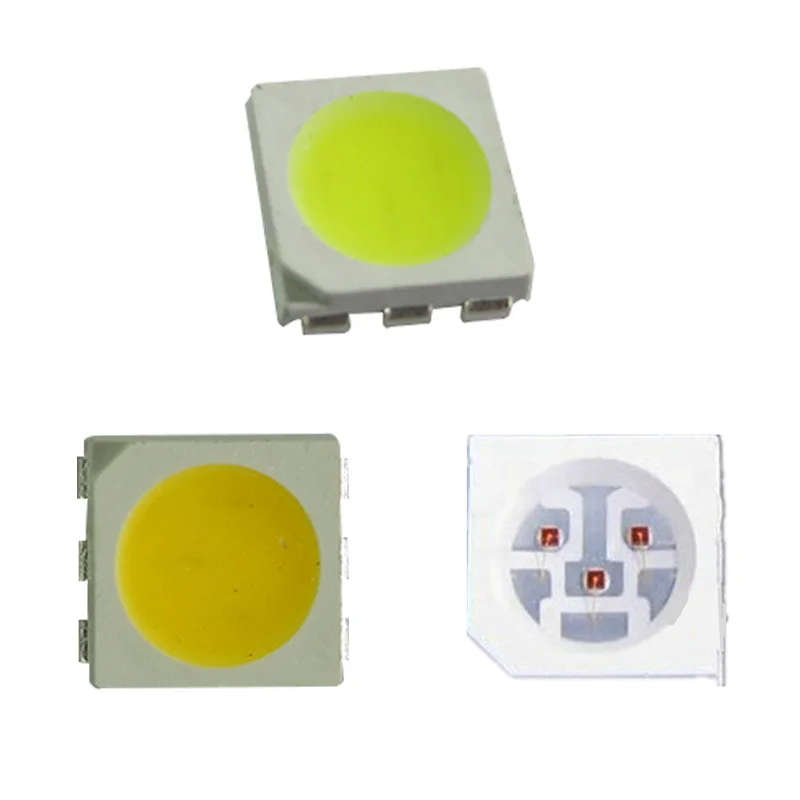 1000 шт. PLCC-6 5050 SMD 3-CHIPS белый/теплый белый/RGB светодиодный светильник-полоса чип 10000mcd