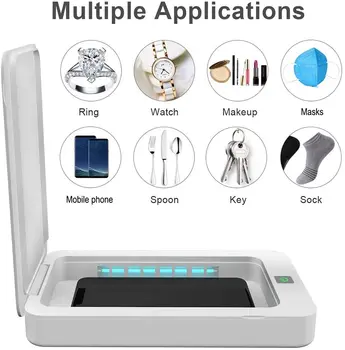 

Portable Cell Phone Sanitizer UV Sterilizer with Aromatherapy Function Ultraviolet Lamp Automatic Disinfection For Mask Jewelry