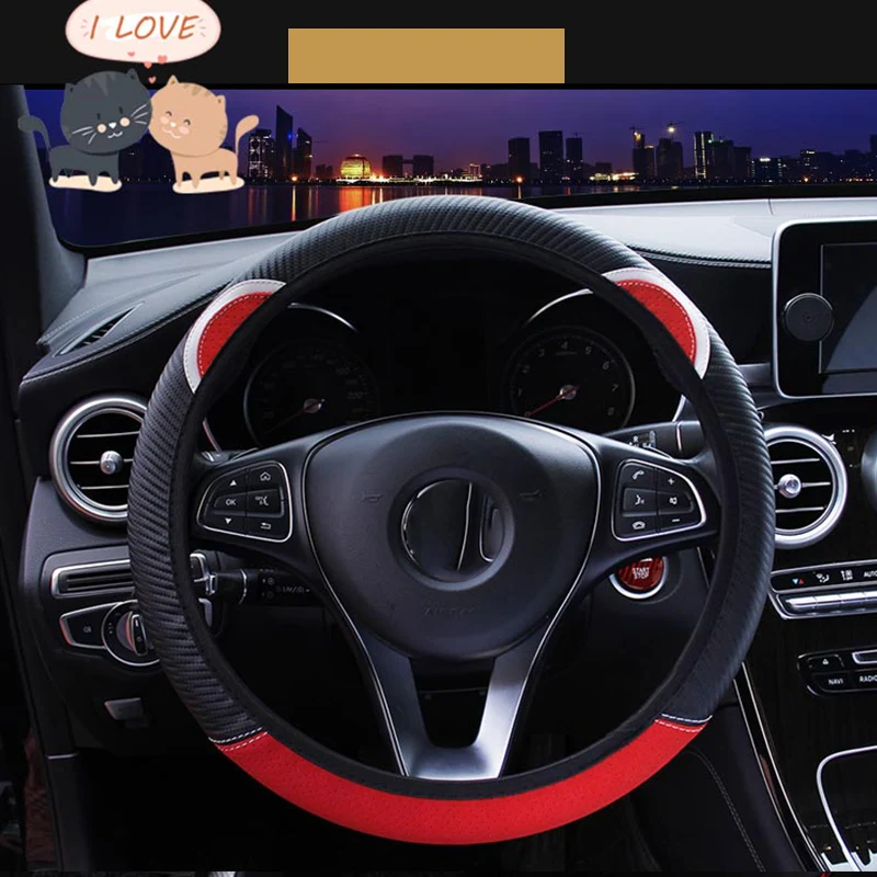 Женский Противоскользящий автомобильный чехол на руль для hyundai Creta Tucson Volkswagen VW Golf 6 GTI Kia Ceed Rio Sportage