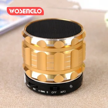 

S28 Metal Mini Bluetooth Speaker Portable Wireless Stereo Subwoofer Steel Loudspeaker With Mic FM Radio TF Card Slot AUX