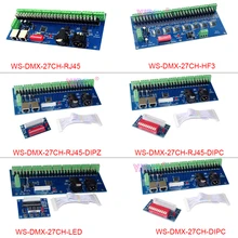 DC 12V-24V 27 channel DMX512 Decoder XRL 3P RJ45 LED RGB Controller 27 CH DMX Dimmer For LED Light|Strip| Lamp Free Shipping