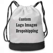 Сумка на шнурке, рюкзак для бега, односторонний принт, карман на шнурке, логотип на заказ, школьные сумки, быстрая, mochila, дропшиппинг