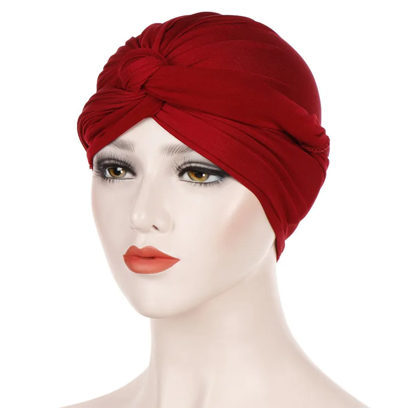 Твердый хлопковый головной платок для женщин мусульманский хиджаб из джерси шапка женский тюрбан Африка обертывание тюрбанта капот Исламская одежда аксессуары