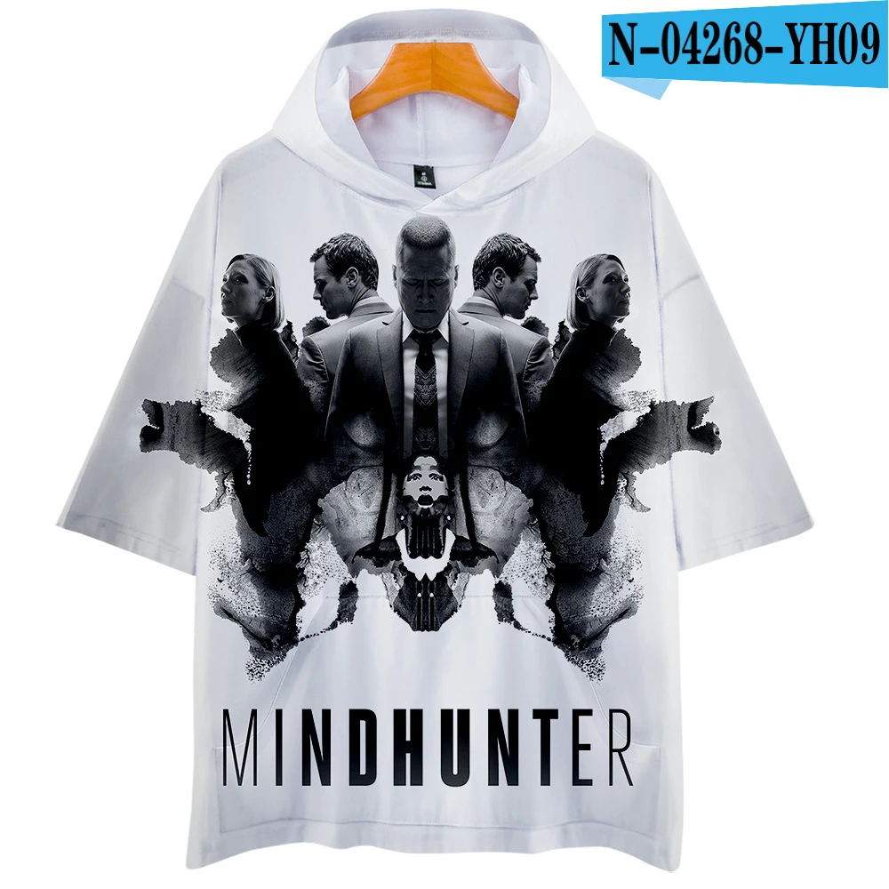Mindhunter Crime thriller 3D cos Горячие толстовки с короткими рукавами футболка унисекс пара Досуг печати Новинка Топ Роскошный Harajuku - Цвет: 2