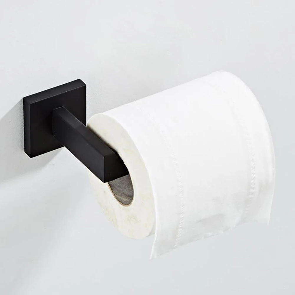Отель рулон бумажный держатель Ванная комната вешалка из нержавеющей стали, в стиле ретро настенный стеллаж черный бытовой Туалет Держатель Для Полотенец кухня