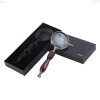 

Handheld Magnifier, Antique Handle Magnifier 10X Reading Magnifying Glass Loupe Magnifier for Reading Book, Inspection, Coins,