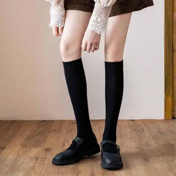 

Casual Cotton Long Socks Women Girls Long Stockings Warm Thigh High Over Knee Socks New Fashion Solid Knee Socks