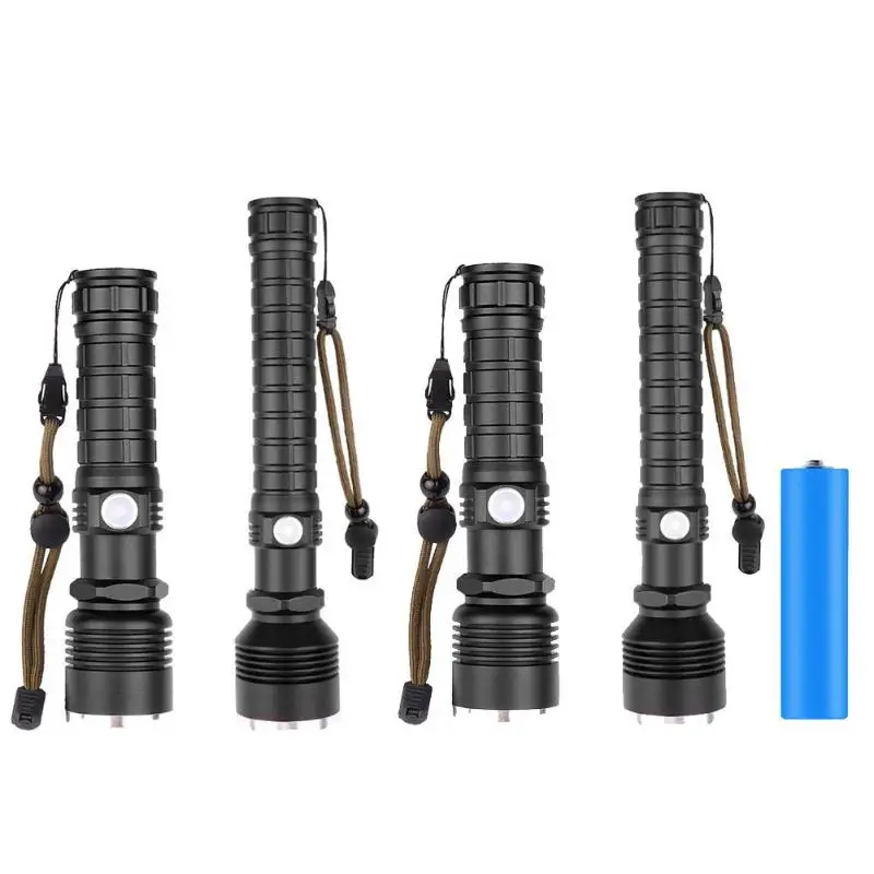 

XHP 50 XHP 70 LED Outdoor Night Climbing Flashlight Zoom Waterproof Light Outdoor Potable Flashlight Black Color