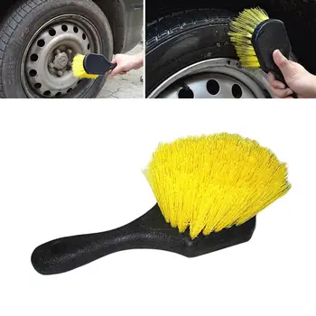 

Feathered Split End Soft Hair Scratch-Free Short Handle Wheel Tire Brush Cleaning Brush Wheel Rim Hub Brushes Maintenance Tools