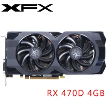Xfx placa de vídeo rx 470 4 gb 256bit gddr5 placas gráficas para amd rx 400 séries placas vga rx470 displayport 570 580 480 hdmi usado