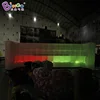 Customized 8x2.5x2.5M White Inflatable LED Lights Wall for Event Decoration / Inflatable Background Wall with LED Lighting Toys 5