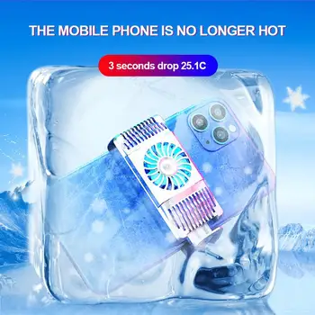 

AH-101 Mobile Phone Radiator Cold Air Freezing Radiator Mobile Phone Cooling Phone Cooler for Android iOS smartphone Cooling Fan