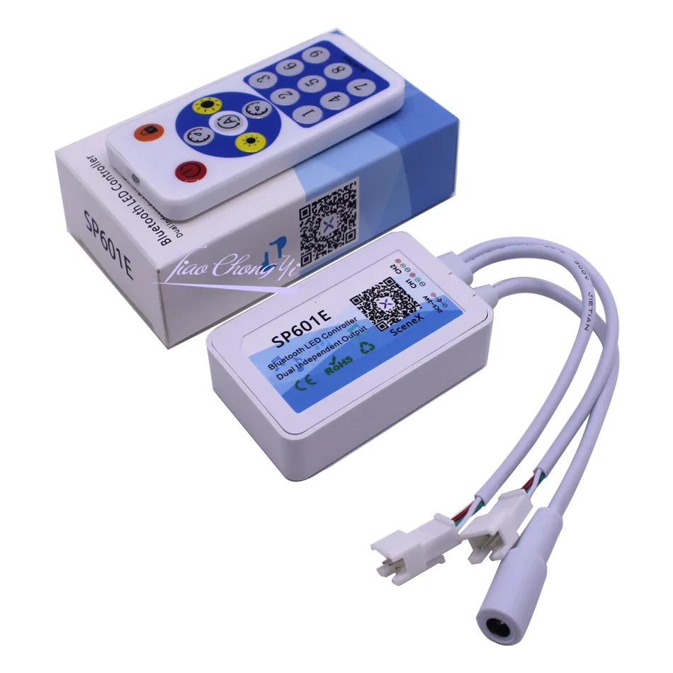 SP601E WS2812B WS2811 DC5V 24V музыкальный контроллер встроенный микрофон двойной сигнал
