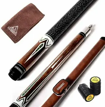 

CUESOUL 58 Inch 19oz 1/2 Maple Billiard Stick Pool Cue Set 11.5mm/13mm Tip[Weight Adjustable]