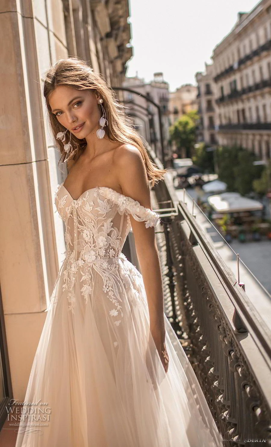 Boho пляжное свадебное платье с открытыми плечами кружевное цветочное ТРАПЕЦИЕВИДНОЕ Тюлевое Богемские свадебные одежды с открытой спиной элегантное женское платье de mariaee