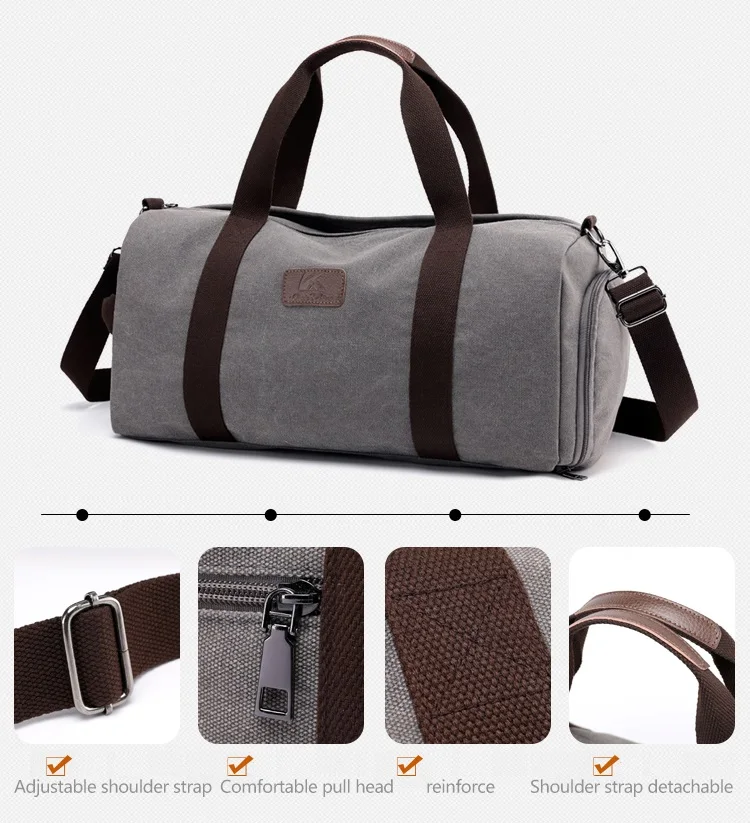 Quality Duffle Bag Unisex Large Travel Bags Fashion Canvas Luggage Bag with Shoe Pouch Multifunctional Business Travel Bags