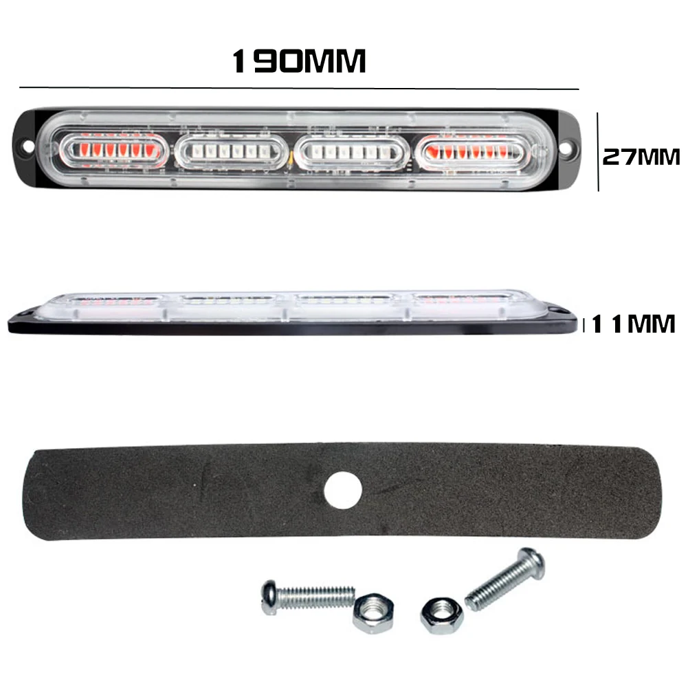 1 шт. DC12 24V 72 Вт 2835 Янтарный Белый 24LED автомобильный Грузовик аварийный Маяк
