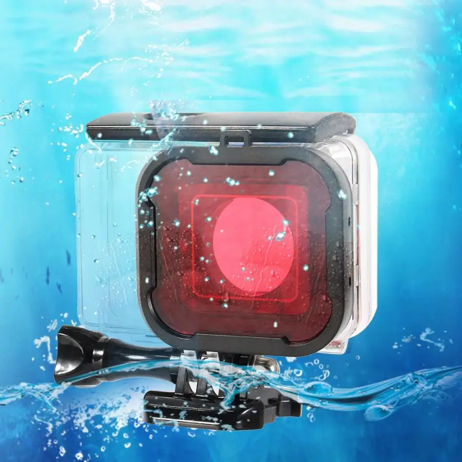 

UV Filter Lens Cover for Xiaomi yi 2 4K Action Camera Square Mirror Cover Diving Protective Lens Red High Quality