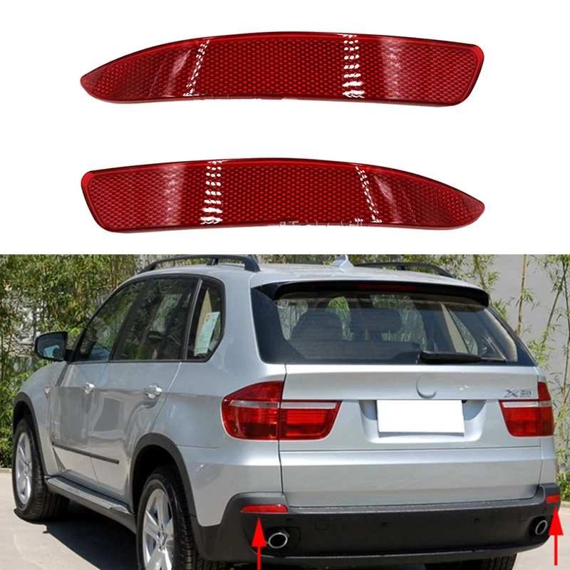 

Auto Left Right Rear Bumper Reflector Warning Light Strip Cover Bar for BMW X5 E70 2007 2008 2009 2010 63217158949 63217158950