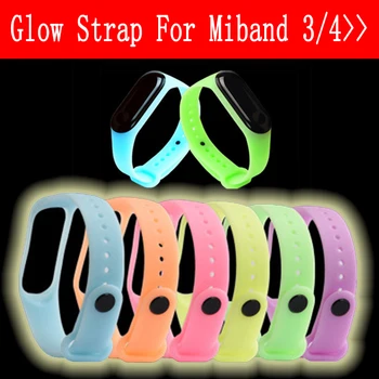 

Glowing Colorful for Xiaomi Mi Band 3 4 Strap for MiBand 3 Bracelet Strap for Mi Band 3 Accessories Bracelet for Mi3 Wriststrap