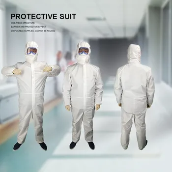 

Disposable Waterproof Oil-Resistant Protective Coverall Worker Painting Clothes Overall Suit BJStore