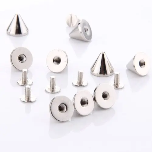 10 BORCHIE A VITE COLORE ARGENTO MM 12x11 LAVORI CREATIVI