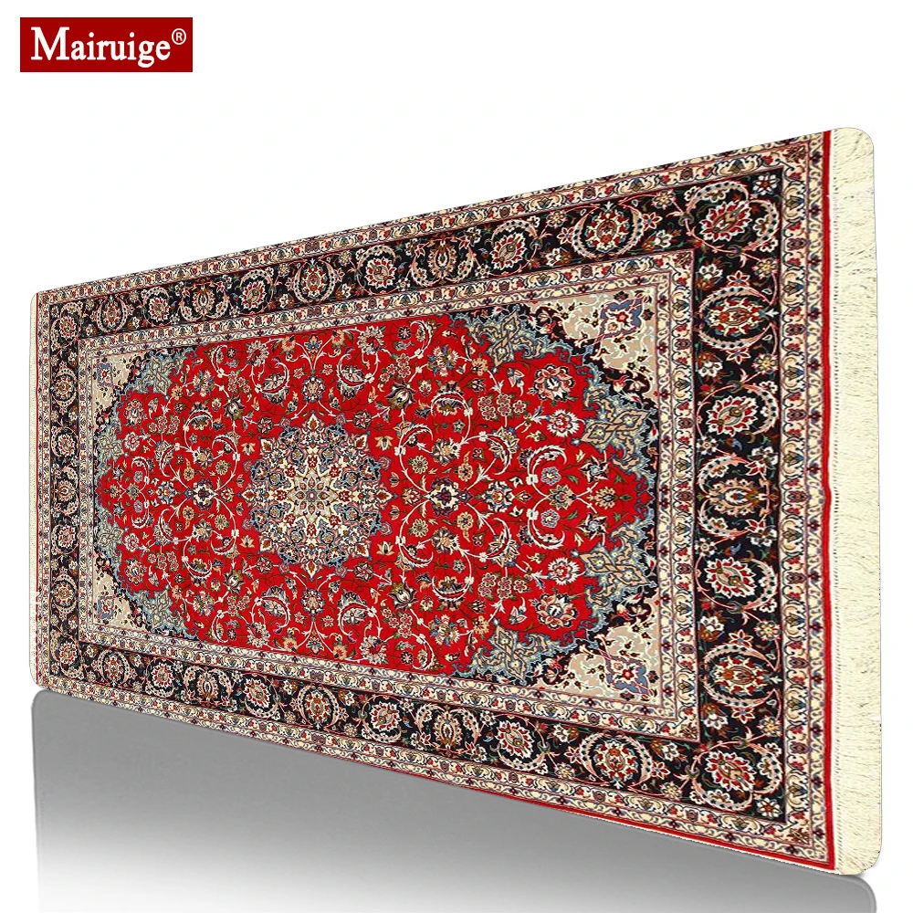 

Persian Rug Gamer Mousepad Blue Mouse Mat Large Custom Best Gaming Mouse Pad DIY Custom Bohemian Style Pads XXL Keyboard Pad