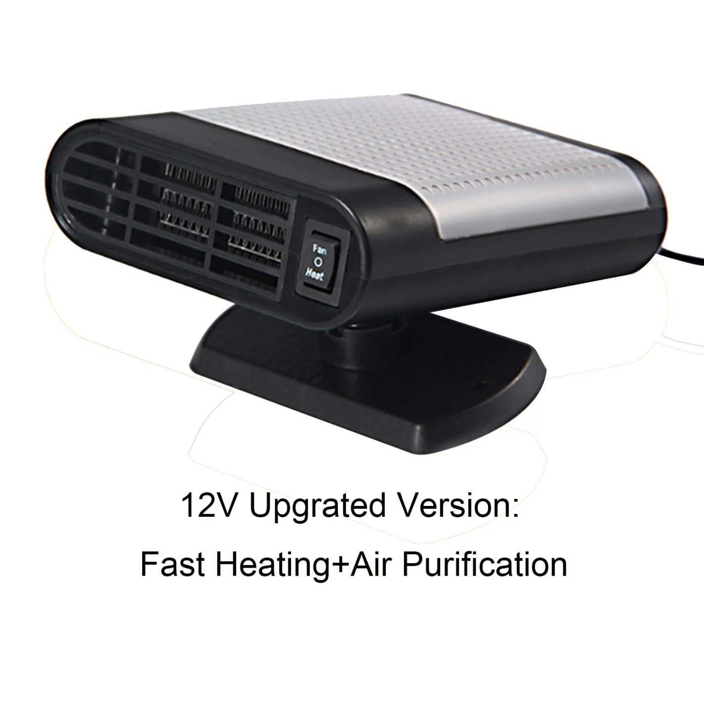 12V 150W фары для автомобиля подушка безопасности-Портативный транспортного средства тепла вентилятор охлаждения быстрый нагрев лобового стекла снег размораживание устройства авто согревающий аксессуары - Название цвета: Upgrade 12V grey
