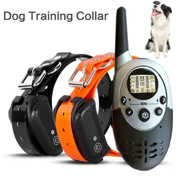 

Remote Dog Training Collar Electric Rechargeable Shock Collar Trainer Anti-bark Control Training Equipment For Dogs Pet Supplies