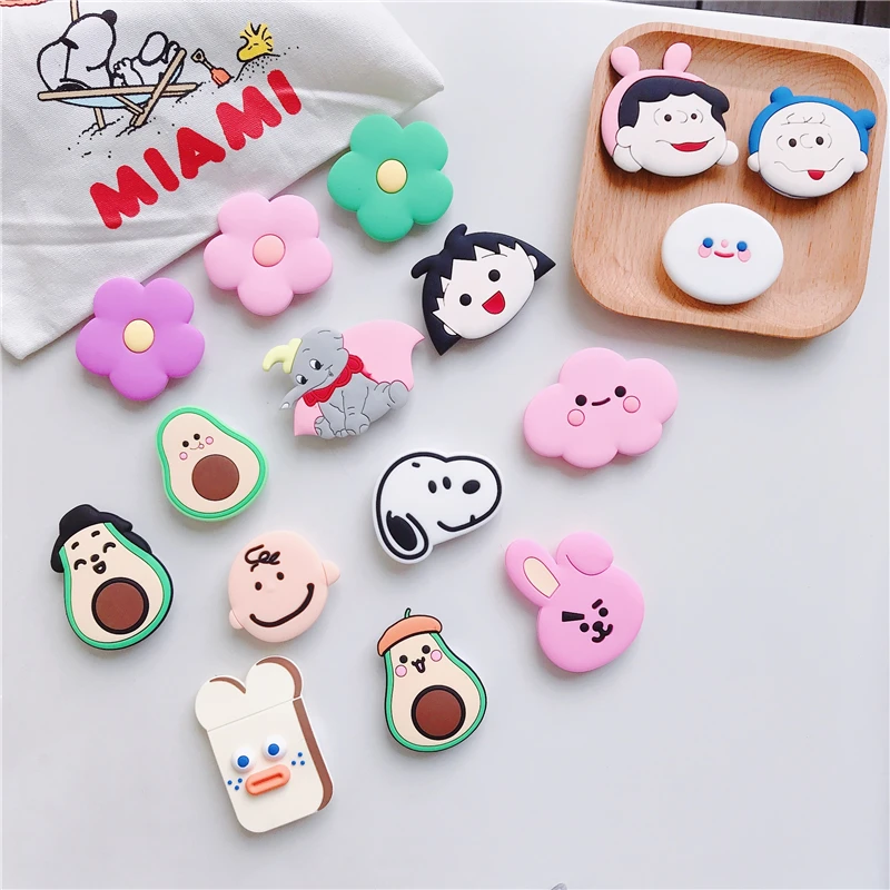 

Cute cartoon bracket mobile phone bracket folding bracket telescopic handle mobile phone finger bracket for all mobile phones