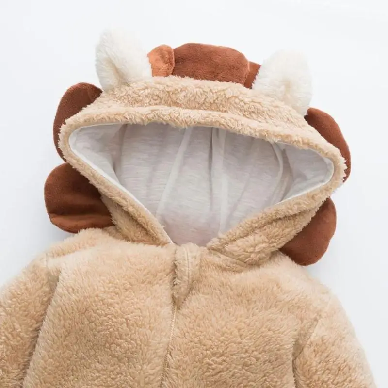 Newborn Baby Boys Rompers Coral Fleece Winter Warm Bebe Kid Clothes Long sleeve Baby girls clothing Animal Overall Baby jumpsuit