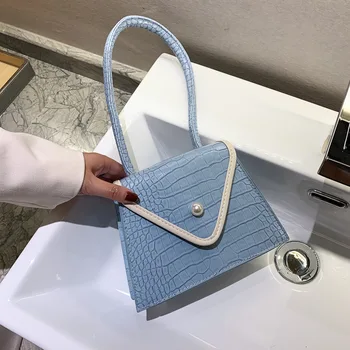 

Summer bag 2020 new ins Korean fashion crocodile pattern one-shoulder underarm bag all-match color crossbody bag