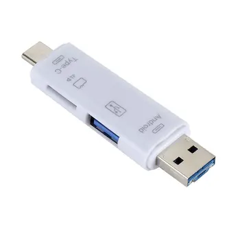 

5 in 1 USB 3.0 Type C / USB / Micro USB SD TF Memory Card Reader OTG Adapter Connector High Speed Memory Card Reader ONLENY