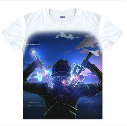 Новинка, модная футболка с аниме Sword Art Online, футболка Yuki Asuna, сексуальная Веселая футболка с 3D принтом, костюм для косплея, футболка для мужчин и женщин - Цвет: 1