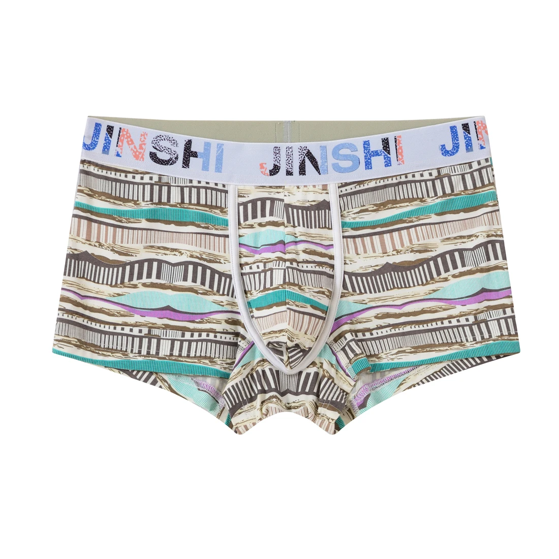 Mens Boxer-Shorts Bamboo Print Fashion Style Male Panties Underwear Lingeries Breathable Comfortable No Ride Up Male Panties