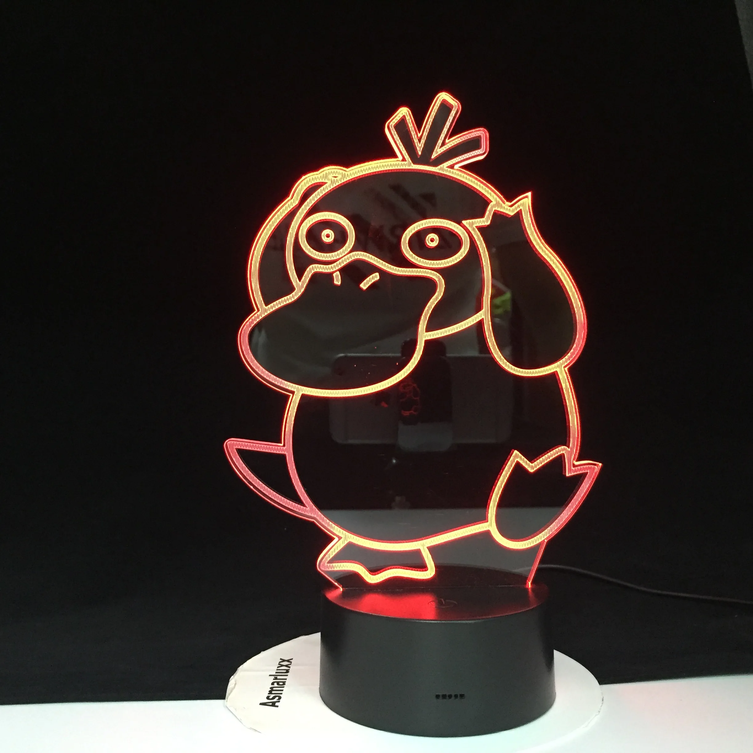 Psyduck Action 3D светодиодный иллюзионный рисунок ночник Карманный Монстр 7 цветов меняющаяся светящаяся модель игрушечная лампа для детей подарок