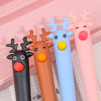 

Creative Christmas deer gel pen student writing black pen office stationery elk pen art painting pen graffiti supplies