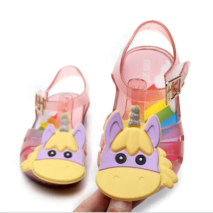 Прозрачные сандалии для девочек; мини-космические сандалии с бантом; коллекция года; летняя детская пляжная обувь принцессы; нескользящая детская мини-обувь Melissa - Цвет: Цвет: желтый