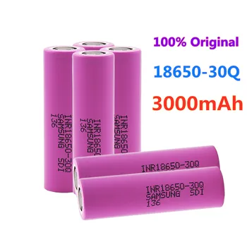 

100% 3000mAm 3.7V 18650 battery for Samsung 30Q INR 18650 30Q 20A Rechargeable li-ion battery