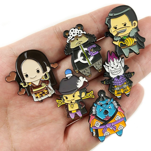 1pcs One Piece Cosplay Badge Luffy Nami Brooch Pin Roronoa Zoro