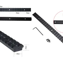 257 мм длина 20 мм с 25 слотами Крепление Пикатинни из алюминиевого сплава для охотничьего прицела и крепления фонарика