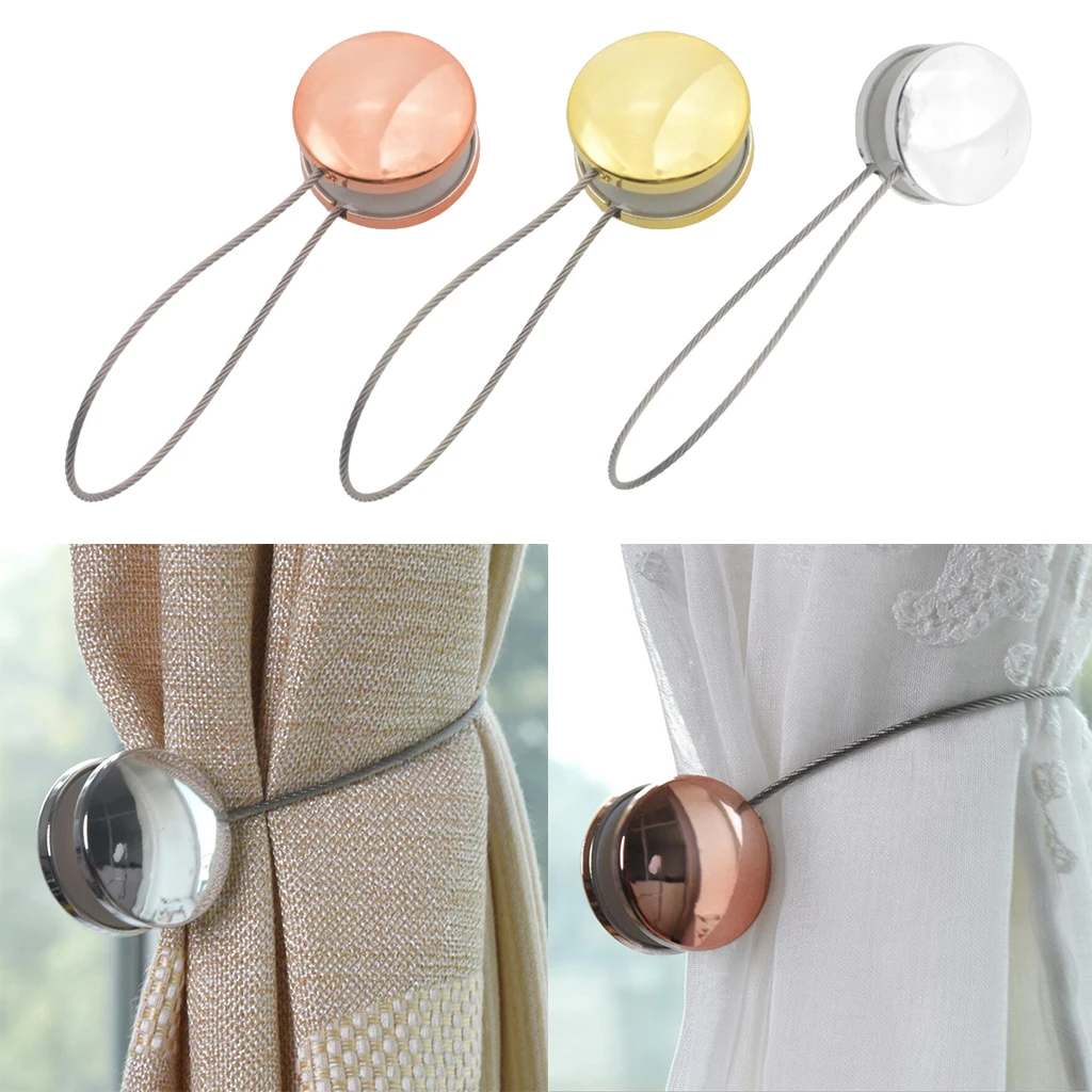 1 Piece Curtain Tiebacks Magnetic Tie Back Holdbacks Window Decor for curtain panel gauze curtain door curtain 1 Piece Curtain Tiebacks Magnetic Tie Back Holdbacks Window Decor for curtain panel gauze curtain door curtain