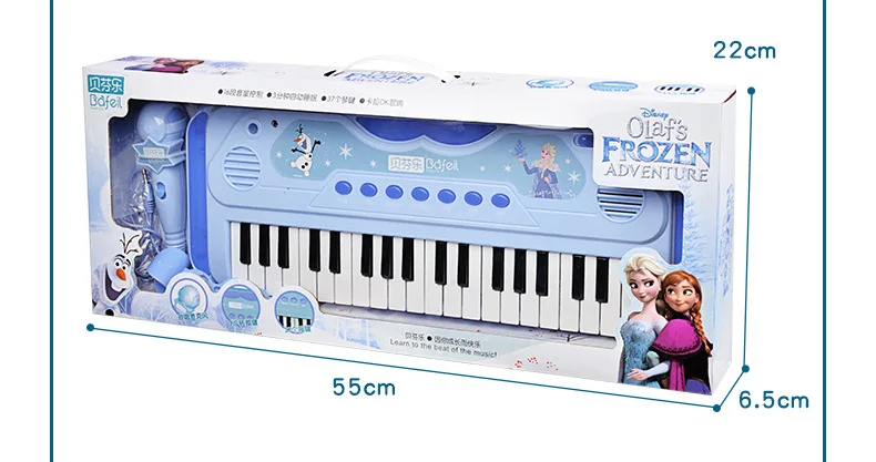 Дисней девочки Замороженная Принцесса 37 Тип дверь клавиатура пианино игрушка пение музыка игра на пианино девочка игрушка обучающая игрушка детское пианино